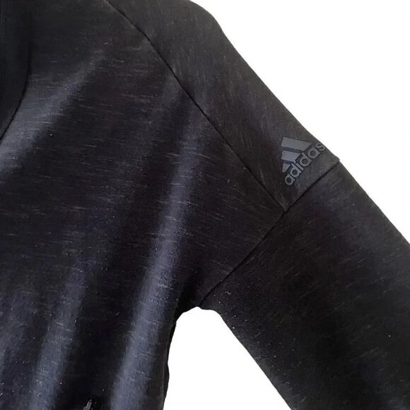 Adidas Heart Racer Track Tops Sporty Lightweight Jacket Black SZ M # 1787 - Picture 6 of 13